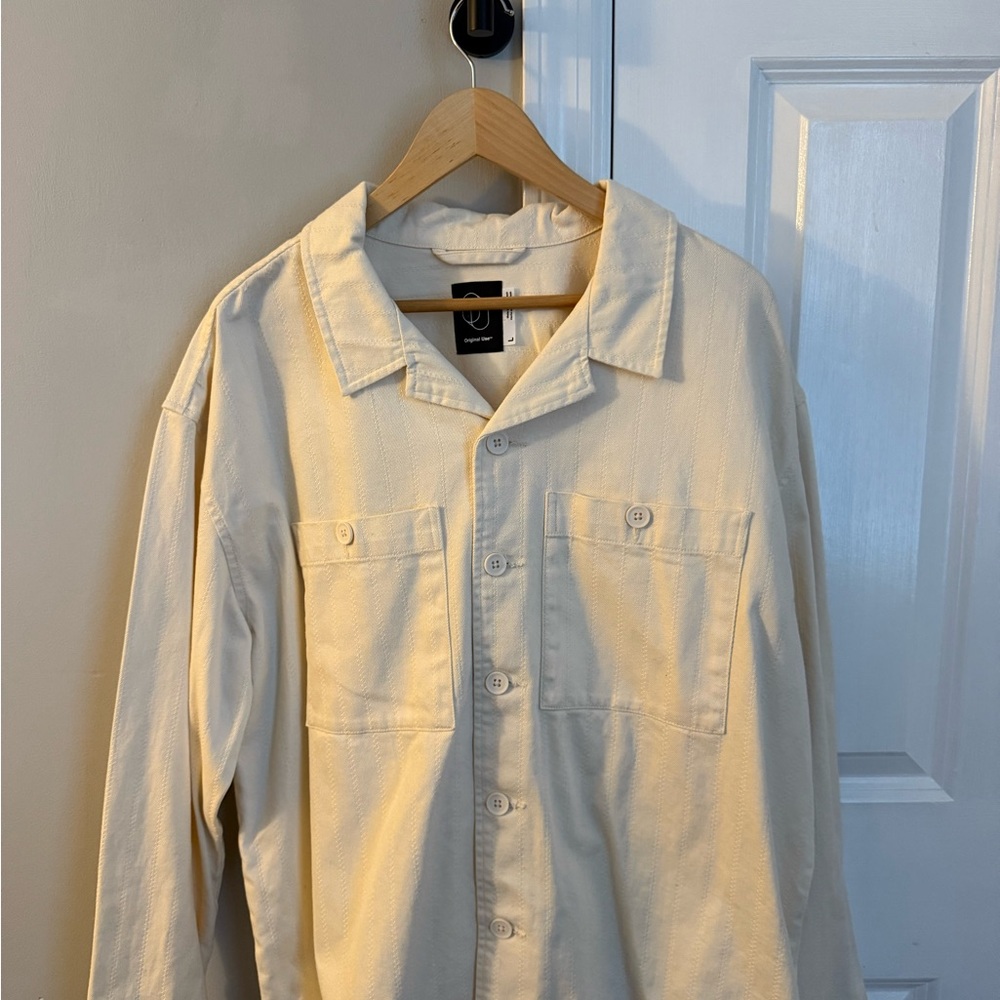 Original Use Men's Cream Shirt Jacket